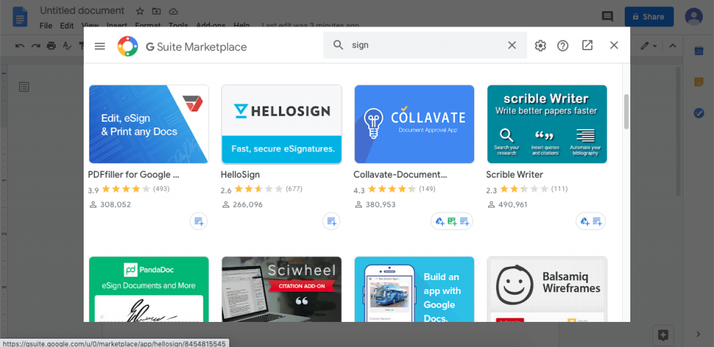 add-on-menu Search through the add-on menu to find the right signature add-on