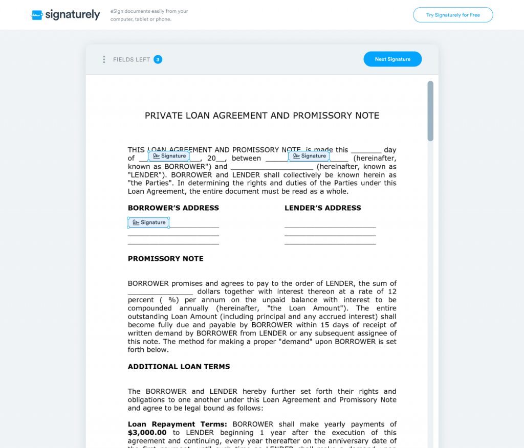 signaturely-signee-guide Signaturely will guide your signees through the process of signing your Google Doc.